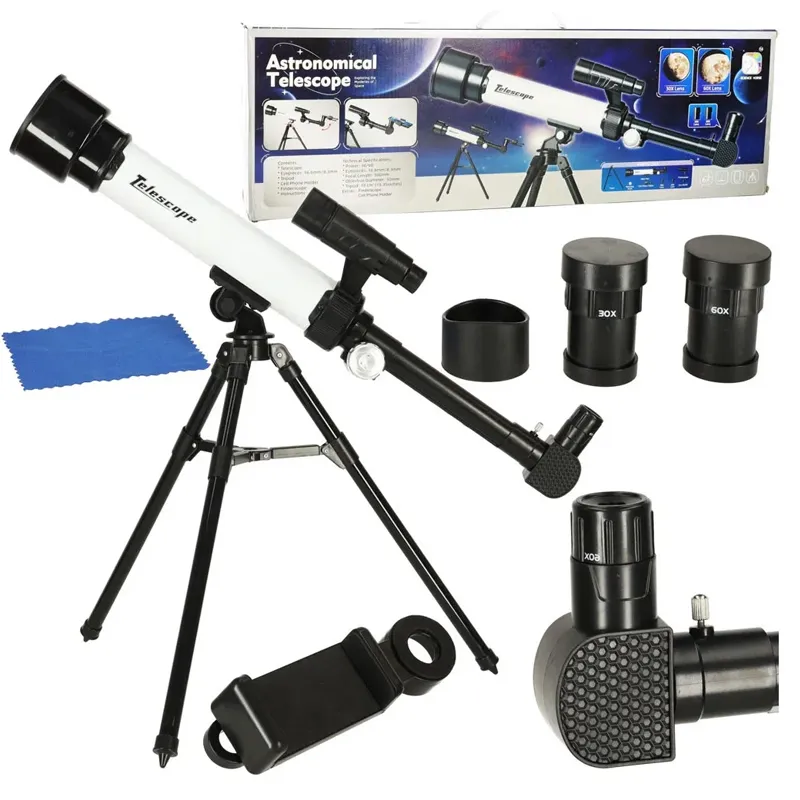 Astronomy Telescope for Adults and Kids Upgraded 60mm Aperture 500mm AZ Mount Refracting Telescope with Tripod, Phone Adapter (SD881)